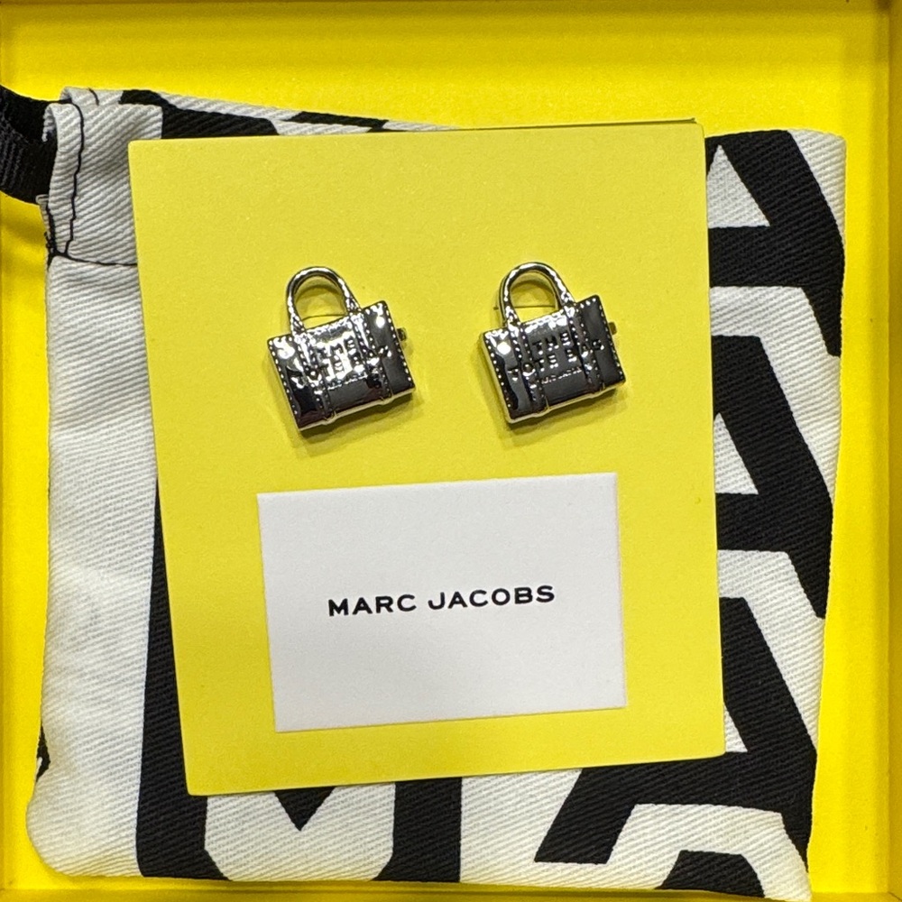 Marc Jacobs Silver Bag earrings